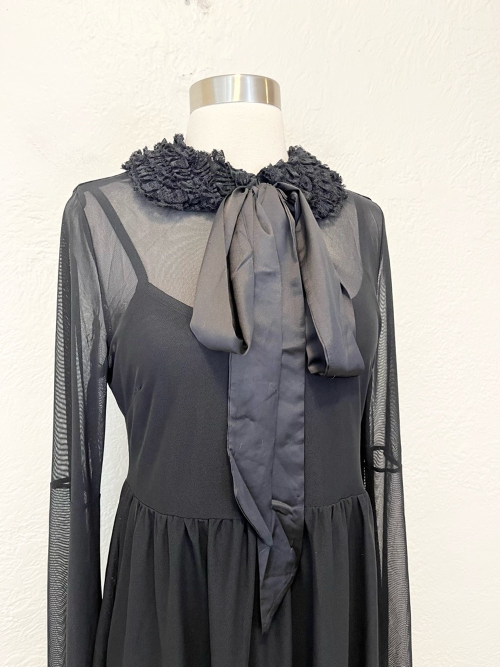 Killstar Dress Babydoll Mesh Bell Sleeve Ruffle Collar Goth Witchy Medium M - Picture 5 of 13